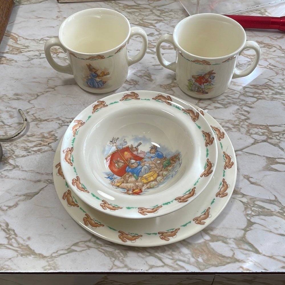 4 piece Royal Boulton Bunnykins Kids Dinner Set